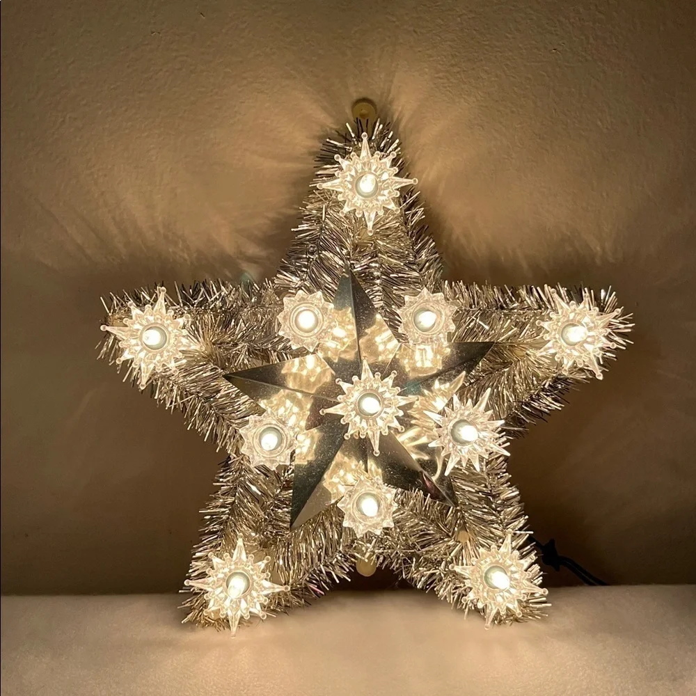 Kodak vtg 11 light tree topper plaque color Christmas from the 90's